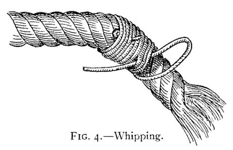 Fig. 4, Whipping, a drawing from the 1912 manual